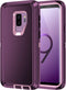 for Galaxy S9 Case, Heavy Duty Shockproof Dust/Drop Proof 3 Layer Full Body Protection Rugged Cover Case for Galaxy S9, Purple/Pink...