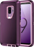 for Galaxy S9 Case, Heavy Duty Shockproof Dust/Drop Proof 3 Layer Full Body Protection Rugged Cover Case for Galaxy S9, Purple/Pink...