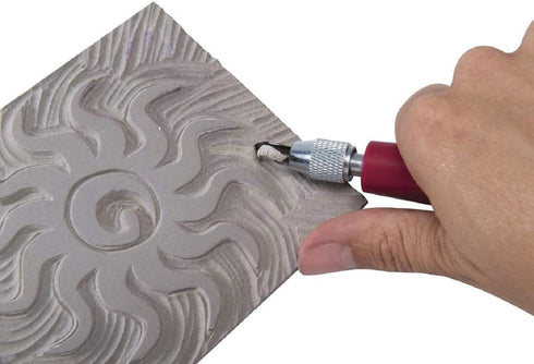 Speedball Red Baron Unmounted Linoleum Block, 9-Inch x 12-Inch Battleship Grey...