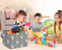 HIYAGON Baby Basket Cute Toy Bin for Boys and Girls Kids Storage Bin Organizer Box Gift Basket Empty Rectangular Deer Room Decor for Home(Grey dee...