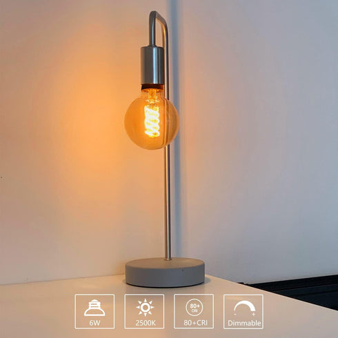 G25(G80) LED Globe Vintage Edison Bulbs, Antique Flexible Spiral LED Filament Light Bulb, 6W Equivalent to 60W, 600LM, Warm White 2500K, E26 Base,...