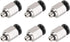uxcell Straight Pneumatic Push To Quick Connect Fittings M5 Male x 4mm Tube OD Silver Tone 6pcs...