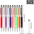 8Pcs Crystal Diamond Stylus Pens, FHDUSRYO 2 in 1 Black Ink Capacitive Ballpoint Pens with 8 Replacement Refills, Bling Rhinestones Retractable To...