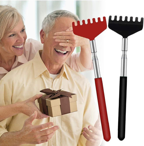 6 Pack Extendable Back Scratcher - Portable Telescoping Metal Back Scratchers/Hand Massager with Soft Rubber Handles for Thanksgiving, Birthday, C...