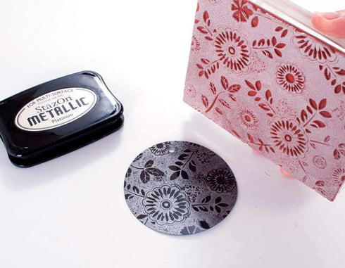 Tsukineko Stazon Ink Pad, Silver...