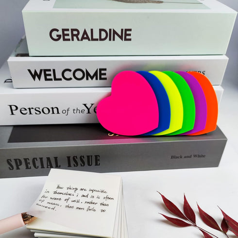 Transparent Sticky Notes Set, 600 Sheets 12 Pads Clear Sticky Notes for annotating Message Reminder, Colorful Translucent Self-Sticky Note (3" x 3...