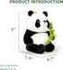 Panda Stuffed Animal 9'' Panda Bear Plush Toys with Bamboo Stuffed Panda Plushies Cute Panda Doll Gifts Black and White...