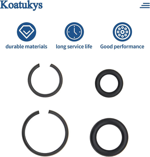5 Sets 3/8" and 5 Sets 1/2" Impact Retaining Ring Wrench Socket Clip with O-Ring Fits Replacement Milwaukee/Pneumatic Type Impact Wrench Square Dr...