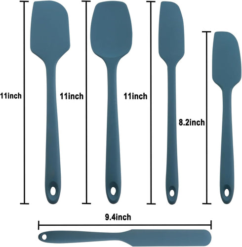 Silicone Spatula Set, 5-Piece Heat Resistant (600°F) Food Scraper, One-Pieces Seamless Design, Perfect for Cooking Mixing & Baking - BPA Free and ...