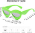 Long Keeper Sexy Lip Sunglasses - Unique Women Thick Frame Cat Eye Candy Color Punk Sun Glasses UV400...