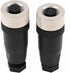 Eonvic M12 4 Pin Female Connector, 12mm A Code Industrial Circular Connector, Unshiled Field Assembly Wireable Sensor IP67 250V 4A AC/DC Straight ...