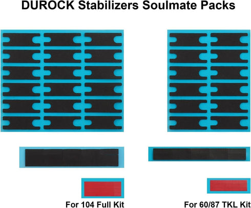 DUROCK V2 Screw-in Stabilizers, 7U, 6.25U, 2U Clear PCB Mount Stabilizer Pre-Clipped, Wire Popping PCB Screw Stabs for Mechanical Keyboards (80% T...