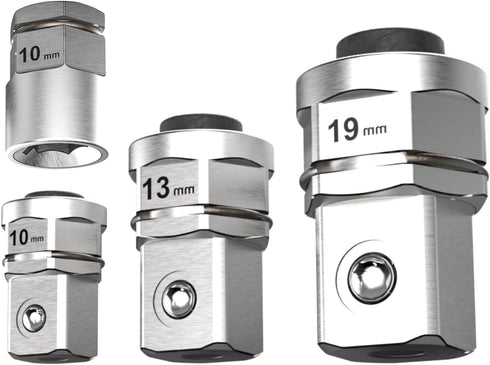 LABEAR- 4pcs socket wrench adapters, Ratcheting Wrench to Square Drive Adapter Set...