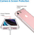 iPhone SE 2nd 2020 New/iPhone SE 3 2022, iPhone 8, iPhone 7 Case, Screen Protector Slim Shock Absorption Reinforced Corner Soft TPU Silicone Clear...