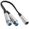 Seismic Audio - SA-Y4 - 1' Splitter Patch Cable - 1 XLR Male to 2 XLR Female...