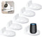 6 Pieces Small speaker wall Mount,No punching,Shelf Speaker Stand for Bluetooth Speaker,Baby Monitor,Cell Phones,Mesh Router,Webcam,Homepod,Toy Di...