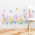 Runtoo Flower Butterfly Wall Decals Iris Floral Garden Wall Art Stickers Girls Bedroom Living Room Kids Nursery Wall Decor...