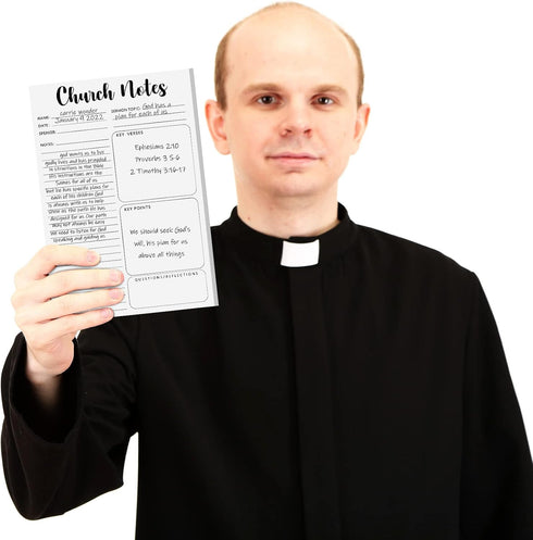Church Notes Notebook 5.5 x 8.5 Inch Tear Away Sermon Note Journal Christian Sticky Note Pads Self Adhesive Religious Sticky Notepads Church Note ...