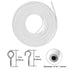 2 Pack 3 Meter White Curtain Wire, Plastic Coated Window Curtain Wire with 8 Pairs of Screw Eyes and Hooks...