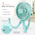 Suteng Stroller Fan Flexible Tripod Clip On Baby Fan, Battery Operated Mini Portable Handheld Fan for Car Seat Crib Stroller, USB Rechargeable Sma...