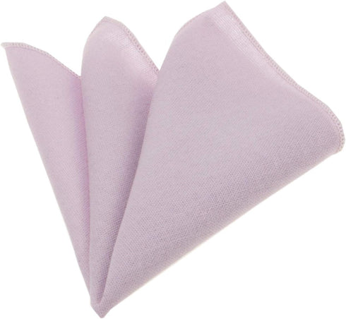 Mens Solid Linen Tie Set : Slim Necktie with Matching Pocket Square (Dusty Lilac)...
