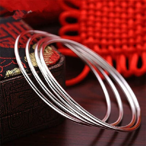 Kuyiuif Classic 10pcs Lots Wholesale 925 Silver Winsome Bracelet Cuff Bangle...