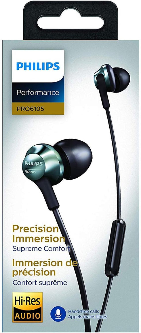 PHILIPS Pro Wired Earbud & In-Ear Headphones with Microphone, Ear Phones, In-Ear Headphones with Mic, Powerful Bass, Lightweight, Hi-Res Audio, 3....