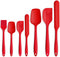 Silicone Spatula Set of 7, P&P CHEF Heat-Resistant Rubber Spatulas Kitchen Utensils Set for Non-stick Cooking Baking Mixing, Seamless & Flexible D...