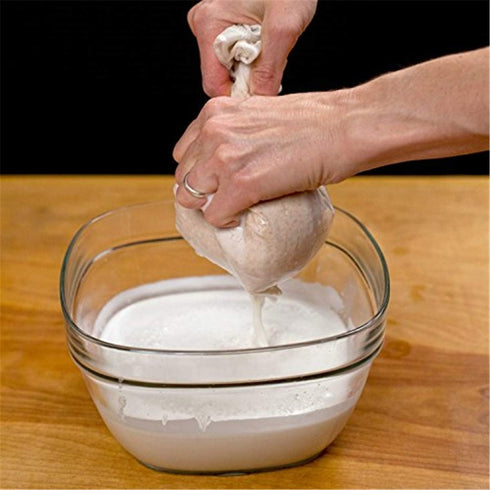 2 Pcs Pro Quality Nut Milk Bag - Big 10"X12" Commercial Grade - Reusable Almond Milk Bag & All Purpose Food Strainer - Fine Mesh Nylon Cheesecloth...