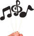 Donoter 48 Pcs Black Glitter Music Notes Cupcake Toppers Musical Symbols Cake Picks for Kids Birthday Party Food Decorations...