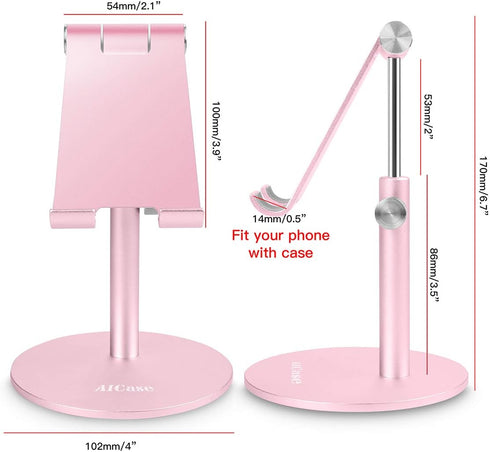 AICase Tablet/Phone Stand, Universal Multi-Angle & Height Adjustable Stand, Desktop Holder for iPad Pro 10.5/9.7/12.9, Air Mini 2 3 4, All Smartph...