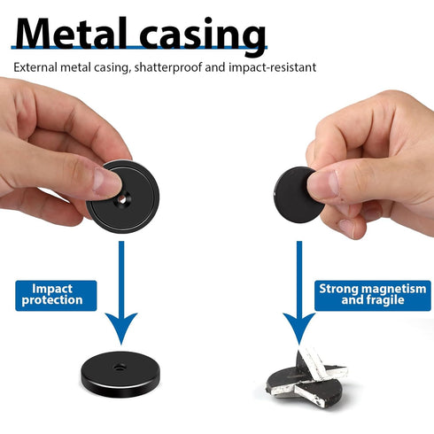 LOVIMAG 30LBS Waterproof Rare Earth Magnets, Black 24Pack Neodymium Magnets Strong with Countersunk Hole and Screws, Strong Magnet for Holding Too...