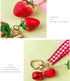 Keychain Strawberry and Bell Pendant Keyring Key Holder Men Women Key Chain Wallet Bag Pendant Charms Gift for Birthday Christmas Festival...