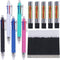 5 + 1 Multifunction Pen Set 0.7mm Colored Ballpoint Pen and 0.5mm Mechanical Pencil in One Pen Package Contains 5pcs Pens and 30pcs Pen Refills an...
