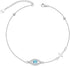925 Sterling Silver Anklets for Women Evil Eye Cross Adjustable Anklet With Bead Dainty Evil Eye Ankle Bracelets Jewelry Gift...