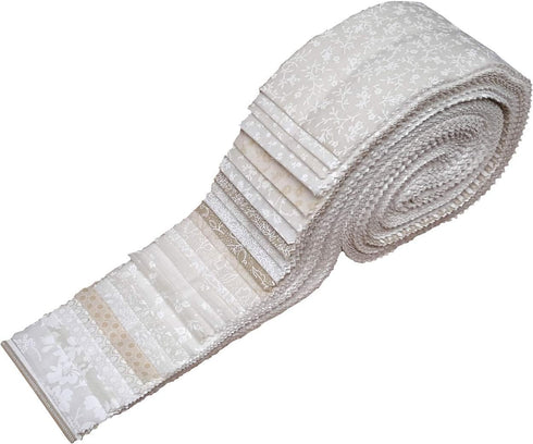 Best of Tone on Tone Neutral Blenders Jelly Roll 40 Precut 2.5-inch Quilting Fabric Strips...