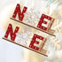 SUPVOX 2pcs Christmas Wooden Decorations Xmas Holiady Tabletop Noel Sign Decorations Ornament...