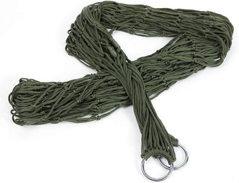 Hammock, Outdoor Nylon Mesh Rope Hammock Comfortable Hanging Bed for Outdoor Camping...