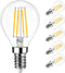 LVWIT G14 LED Globe Filament Bulb E12 Screw Base, Dimmable 60W Equivalent 2700K Warm White Chandelier Edison Light Bulb(6-Pack)...