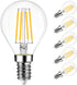 LVWIT G14 LED Globe Filament Bulb E12 Screw Base, Dimmable 60W Equivalent 2700K Warm White Chandelier Edison Light Bulb(6-Pack)...