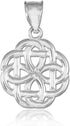 925 Sterling Silver Triquetra Celtic Trinity Charm Pendant...