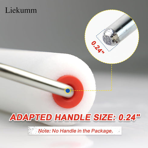 LIEKUMM Foam Paint Roller Covers, 4 Inch Foam Paint Roller, High-Density Foam Roller Refills Painting, Sponge Paint Roller, Suitable for Walls, Ca...