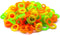 ZXUEZHENG 150 Pack Elasticity Silicone Soft Stitch Ring Markers for Knitting Crochet Etc, (Small Size for Needle Sizes 0-8, Orange, Yellow, Green)...