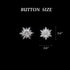 Jerler 4 Pcs Zircon Sliver Rhinestone Buttons Crystal Embellishments Sew on Clothing Buttons for Decoration and DIY...