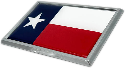 Elektroplate State of Texas Flag Large All Metal Emblem for SUVs/Trucks | Universal Fit at 2.7" x 4.2" | Weatherproof...