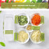 5 in 1 Mandoline Slicer Vegetable Slicer Mandolin Multi Blade Potato Veggie Slicer Vegetable Cutter Julienne Shredder Potato Slicer Green...