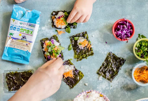 SeaSnax Organic Roasted Seaweed Snack, Original, 0.18 Ounce (Pack of 12)...