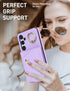 for Samsung Galaxy S24 Phone Case for Women, Crossbody Wallet Case with Credit Card Holder Lanyard Shockproof Purse Kickstand Case for Samsung Gal...