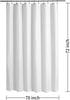 ALYVIA SPRING Waterproof Fabric Shower Curtain Liner with 3 Magnets - Soft & Light-Weight, Hotel Quality & Machine Washable - Standard Size 70x72,...