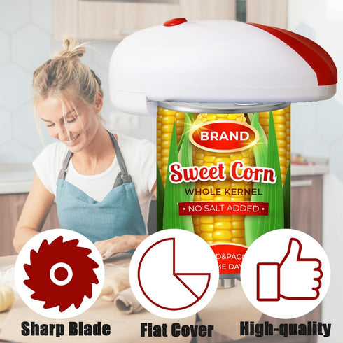 Electric Can Opener,Automatic Can Opener,Hands-Off/Smooth Edge/Battery Operated/Portable One Touch Opener,Electric Can Openers for Kitchen for Sen...